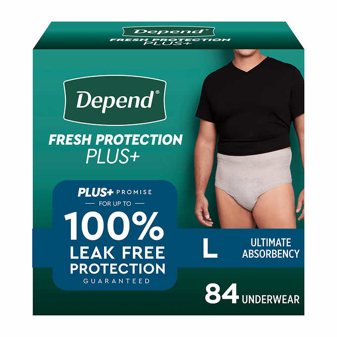 Depend Fresh Protection Plus Incontinence Underwear for Men, Ultimate Absorbency