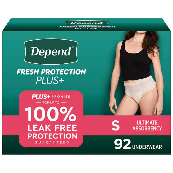 Depend Fresh Protection Plus Incontinence Underwear for Women, Ultimate Absorbency