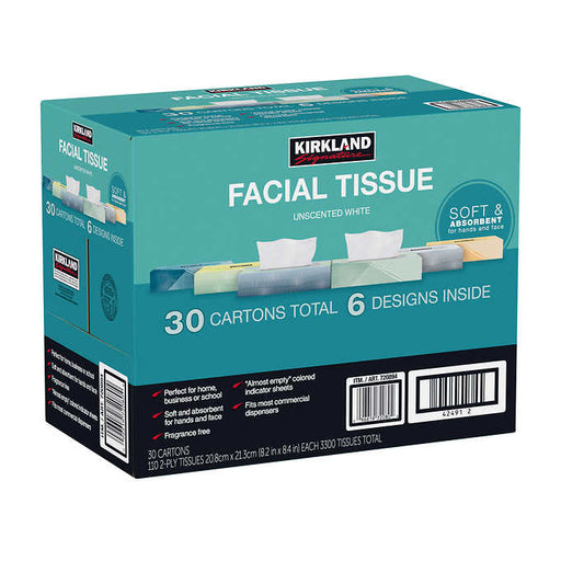 Kirkland Signature Facial Tissue, 110, 30-count ) | Home Deliveries