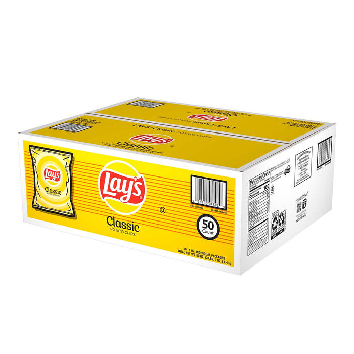 Lay's Potato Chips, Classic, 1 oz, 50-count