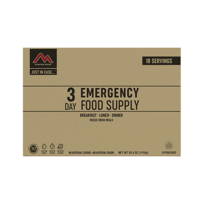 Mountain House 3-day Emergency Meal Kit 9-pouch Assortment ) | Home Deliveries