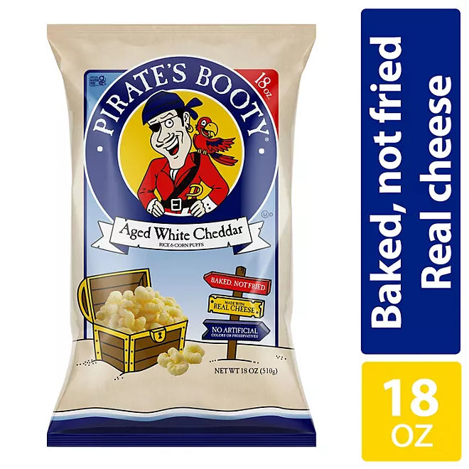 Pirate's Booty Aged White Cheddar Puffs, 18 oz.