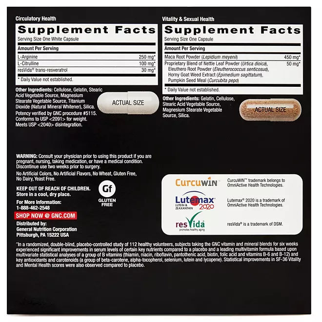 GNC Mega Men Performance and Vitality Vitapak Program, 30 ct.