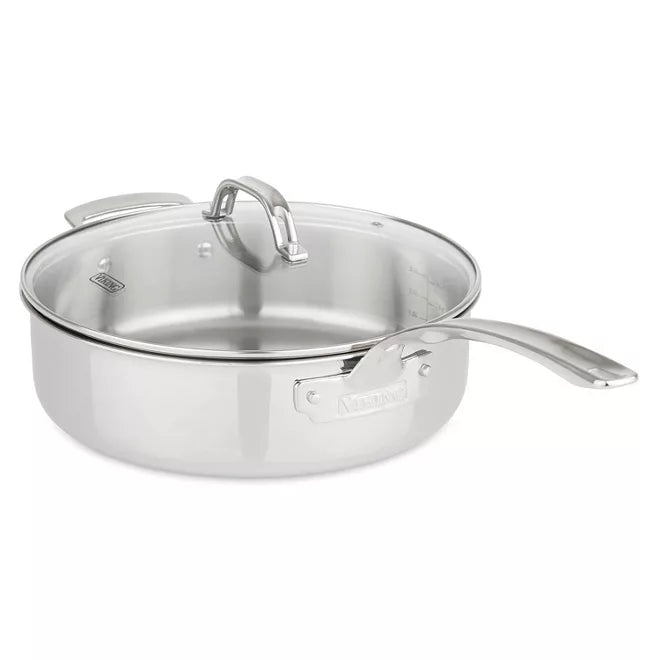 Viking 13-Piece Tri-Ply Stainless Steel Cookware Set with Glass Lids