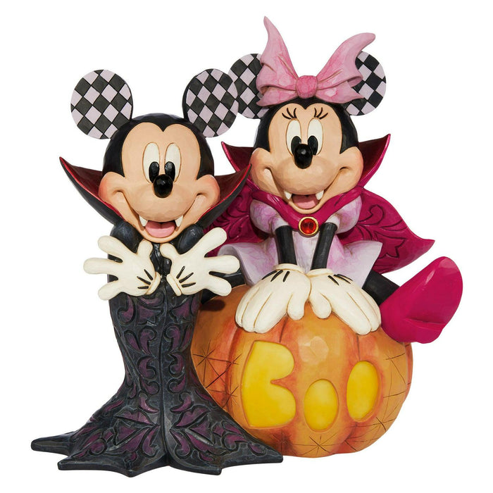 12" Disney Mickey & Minnie Boo Pumpkin by Jim Shore