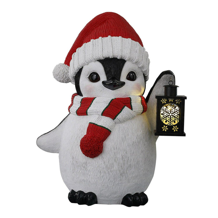 24” Penguin Greeter with Lantern