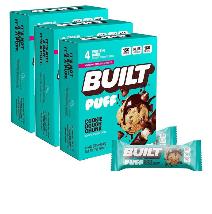 BUILT Puff Protein Bars, 17g Protein, Choose Flavor and Size
