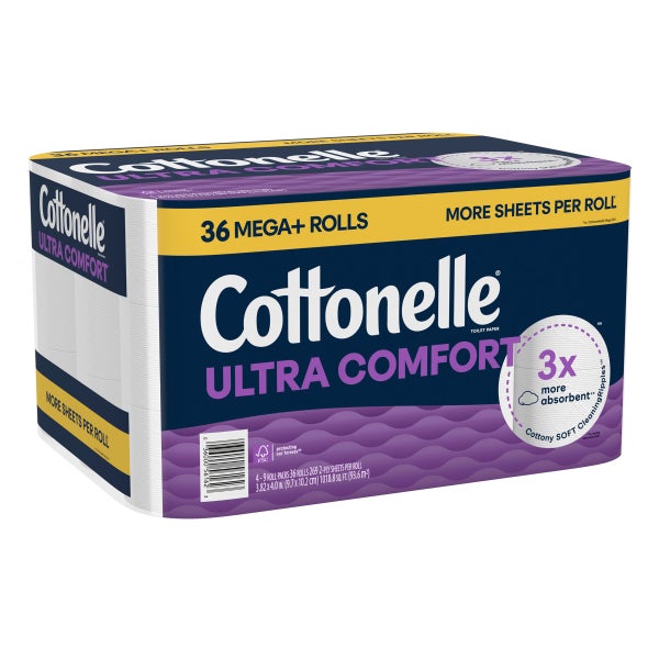 Cottonelle Ultra Comfort Bath Tissue, 2-Ply, 268 Sheets, 36 Rolls