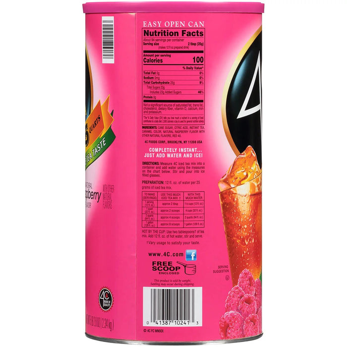 4C 35 QT Raspberry Iced Tea Mix 82.6 oz.