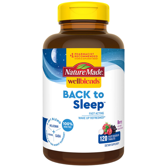 Nature Made Wellblends Back to Sleep, 120 Fast Dissolve Tablets