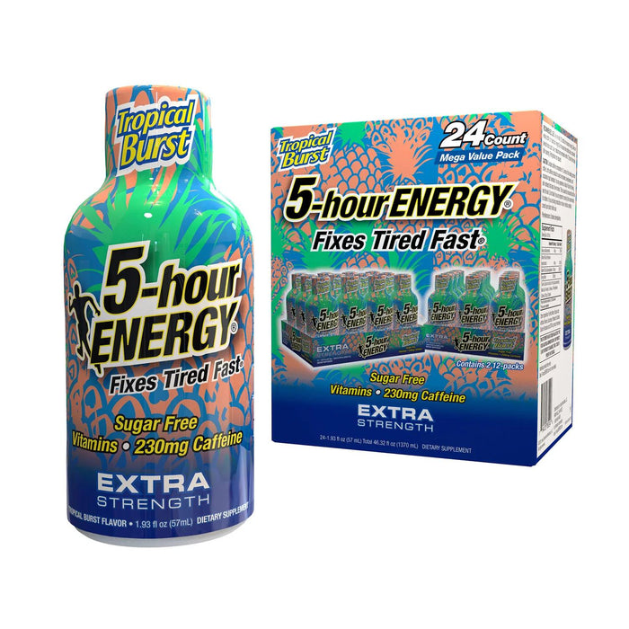 5-hour ENERGY Shot, Extra Strength, Tropical Burst 1.93 oz., 24 pk.