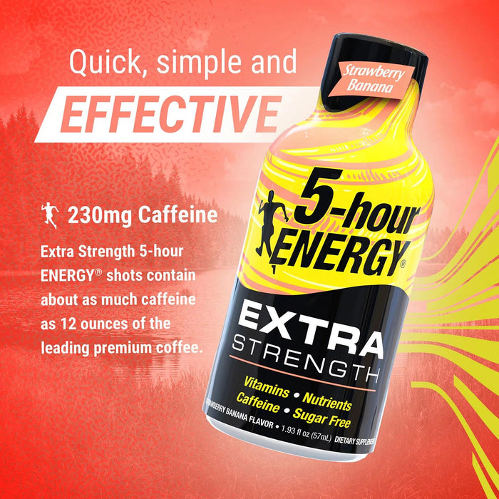 5-hour ENERGY Shot, Extra Strength, Strawberry Banana 1.93 oz., 24 pk.