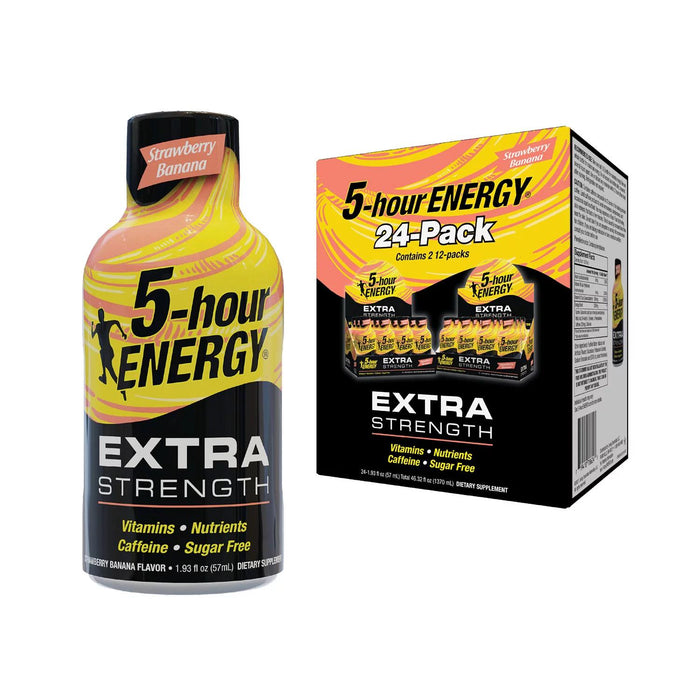 5-hour ENERGY Shot, Extra Strength, Strawberry Banana 1.93 oz., 24 pk.