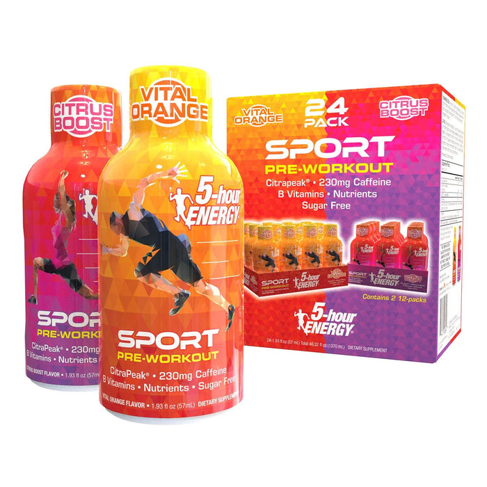 5-hour ENERGY Shot, Mixed Sport, Preworkout, 1.93 fl. oz., 24 pk.