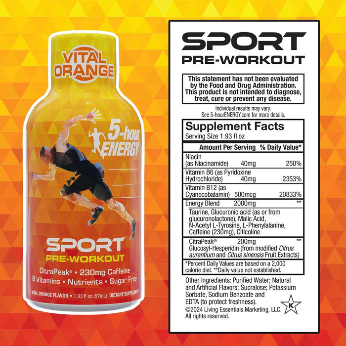 5-hour ENERGY Shot, Mixed Sport, Preworkout, 1.93 fl. oz., 24 pk.