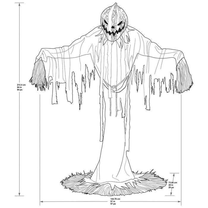 7’ Animated Pumpkin Scarecrow