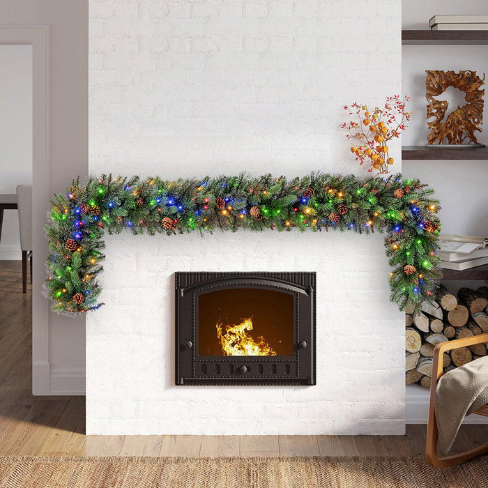 9’ Pre-lit LED Greenery Artificial Garland