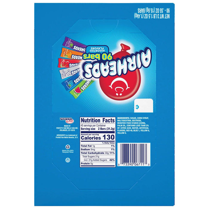 AirHeads Variety Pack, 0.55 oz., 90 pk.