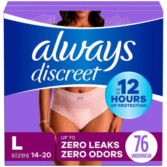 Always Discreet Incontinence Underwear for Women, Maximum, Choose Size