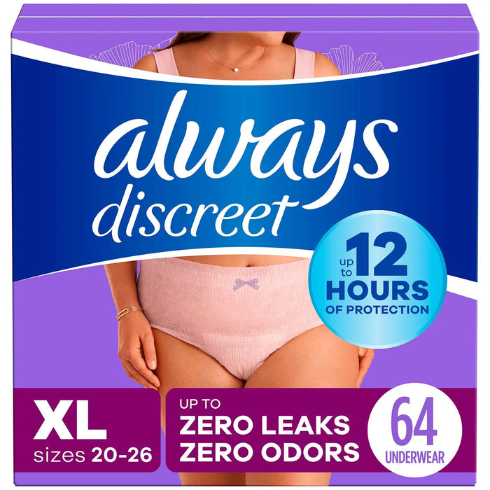 Always Discreet Incontinence Underwear for Women, Maximum, Choose Size