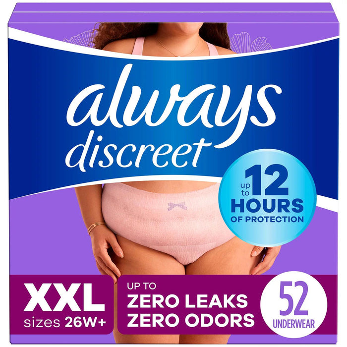 Always Discreet Incontinence Underwear for Women, Maximum, Choose Size