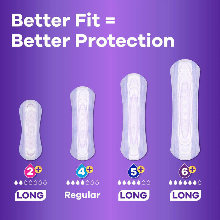 Always Discreet plus Incontinence Liners for Women, Very Light Long, 132 ct.