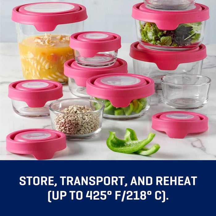 Anchor Hocking TrueSeal Glass Food Storage Containers with Lids, 20 Piece Set