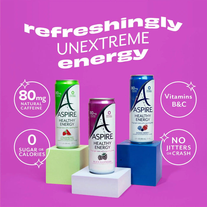Aspire Healthy Energy Drinks Variety Pack 12 fl. oz., 15 pk.