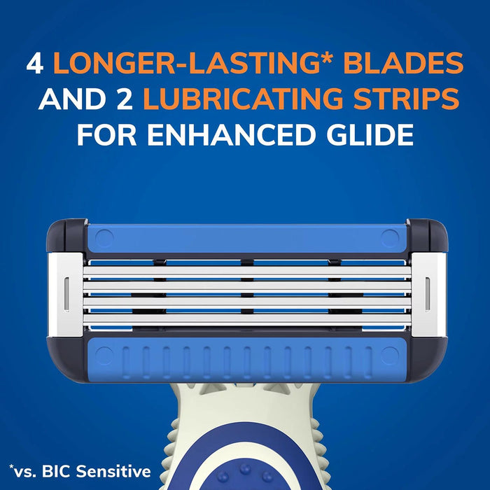 BIC EasyRinse Anti-Clog Razors, 4 Blades, 12 ct.