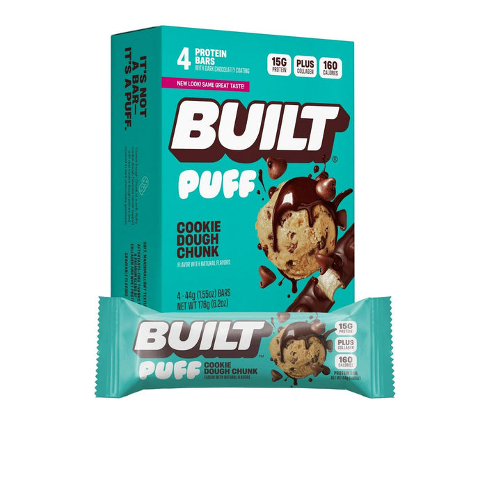 BUILT Puff Protein Bars, 17g Protein, Choose Flavor and Size
