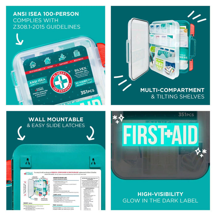 Be Smart Get Prepared First Aid Kit OSHA/ANSI, 351 ct.