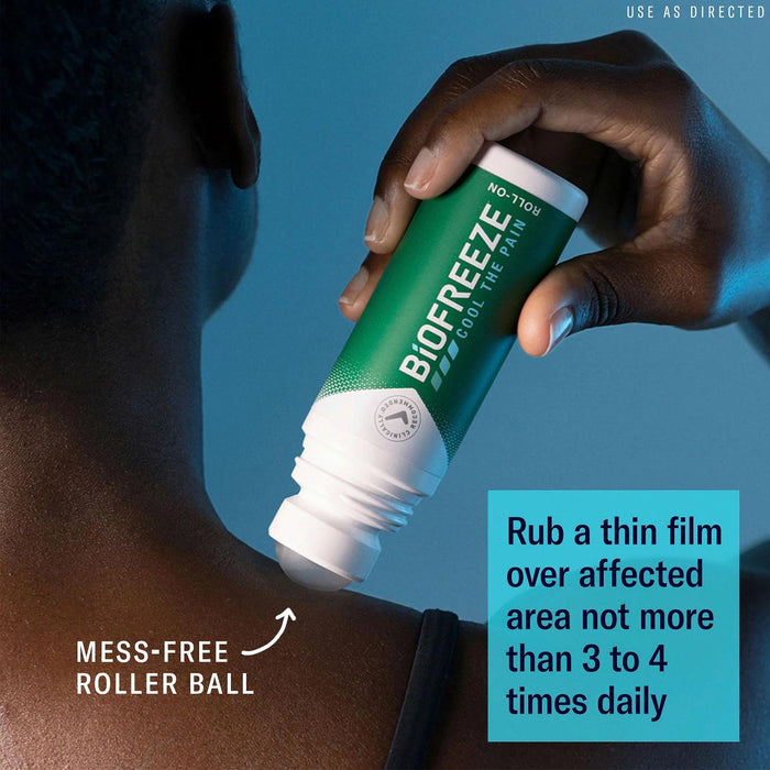 BiOFREEZE Cool the pain Menthol Pain Relief Roll-On, 3 fl. oz., 2 pk.