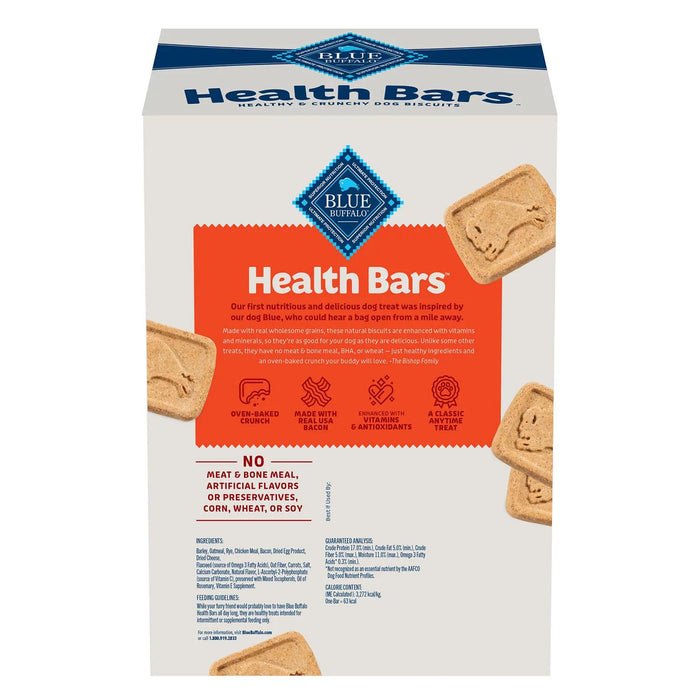 Blue Buffalo Health Bars Bacon, Egg, and Cheese Crunchy Dog Treats,,5 lbs.