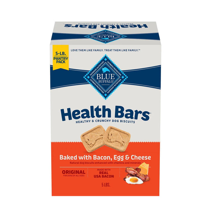 Blue Buffalo Health Bars Bacon, Egg, and Cheese Crunchy Dog Treats,,5 lbs.