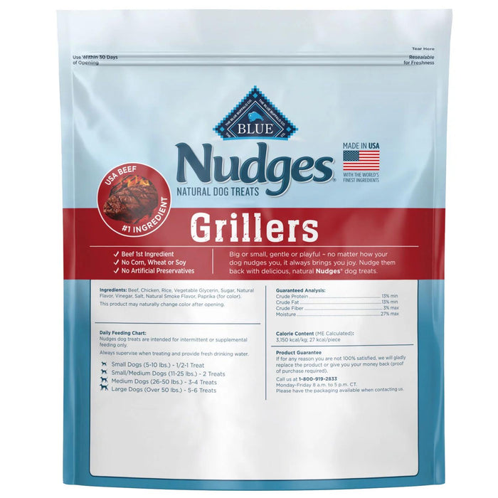 Blue Buffalo Nudges Grillers Steak Flavored Natural Dog Treats, 48 oz.