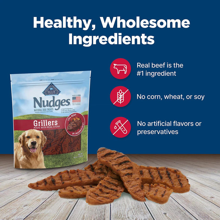 Blue Buffalo Nudges Grillers Steak Flavored Natural Dog Treats, 48 oz.