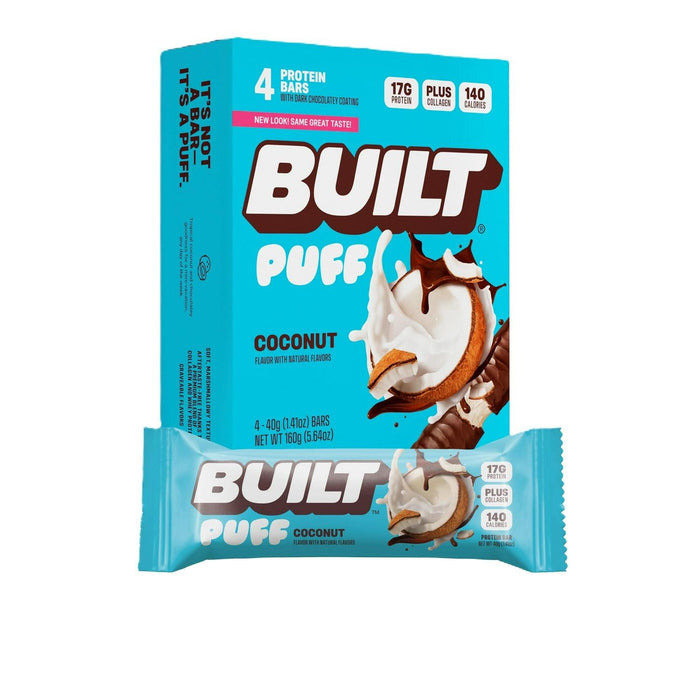 BUILT Puff Protein Bars, 17g Protein, Choose Flavor and Size