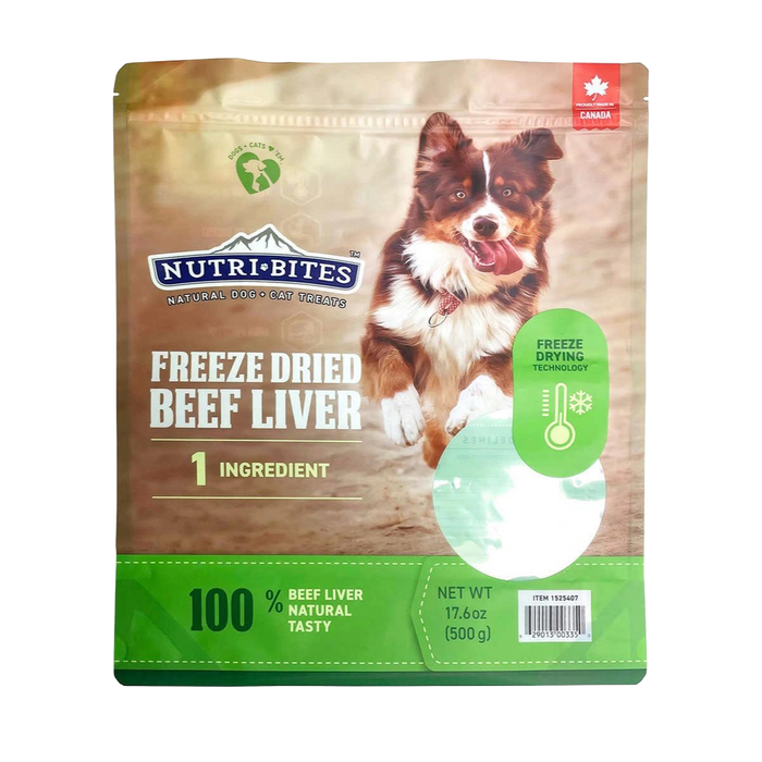 Canature NutriBites Freeze Dried Beef Liver Dog and Cat Treat 17.6oz, 2-pack