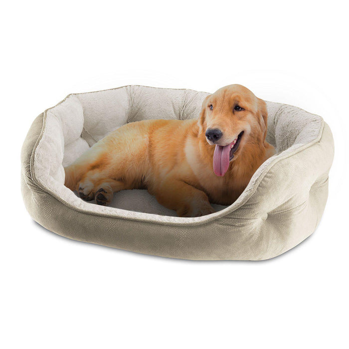 Canine Creations Cozy Oval Round Cuddler Pet Bed, Choose Size and Color