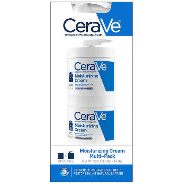 CeraVe Moisturizing Cream 16 oz pump + 16 oz refill, 2-pack