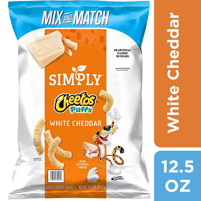 Cheetos Simply White Cheddar Puffs, 12.5 oz.