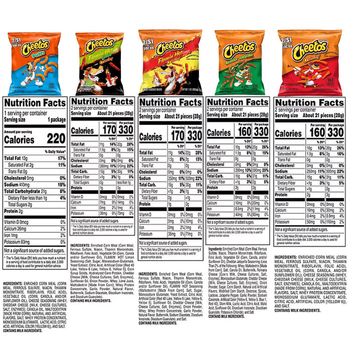 Cheetos Variety Pack Cheese Flavored Snack Mix, 30 pk.