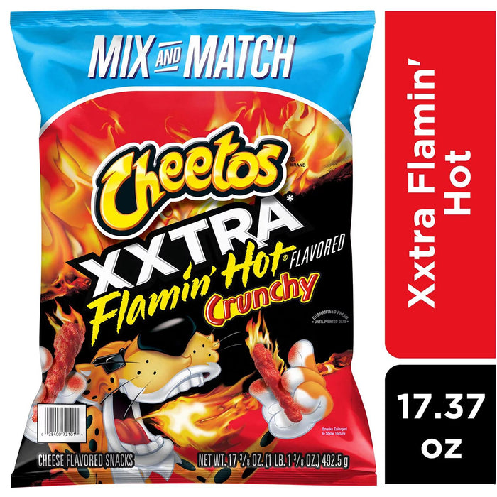 Cheetos XXTRA Flamin' Hot Cheese Flavored Snacks, 17.37 oz.