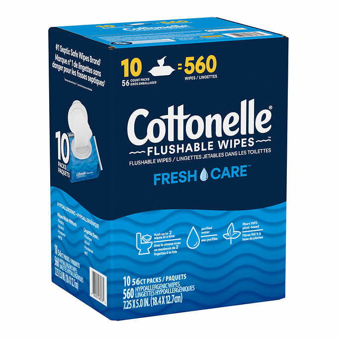 Cottonelle Fresh Care Flushable Wipes, 560
