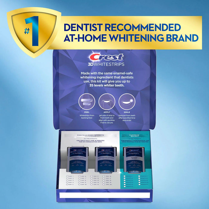 Crest 3D Whitestrips Professional Effects and Supreme Bright Whitening Kit