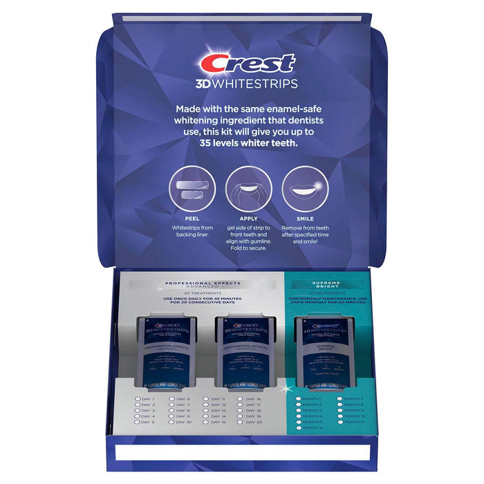 Crest 3D Whitestrips Professional Effects and Supreme Bright Whitening Kit