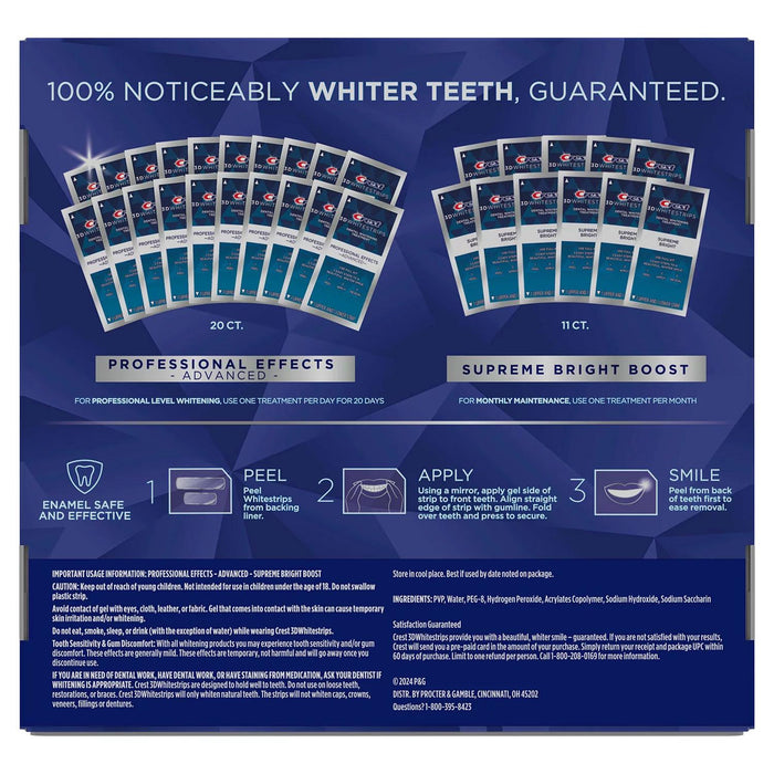 Crest 3D Whitestrips Professional Effects and Supreme Bright Whitening Kit