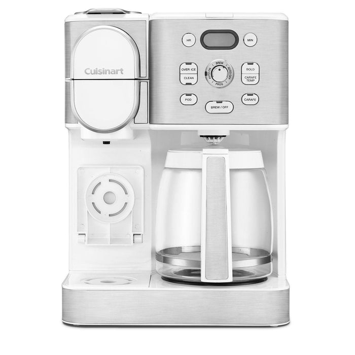 Cuisinart Stainless Steel Coffee Center 2-in-1 Coffeemaker, 12 Cup Capacity, Single Serve, Hot or Iced (Choose Color)