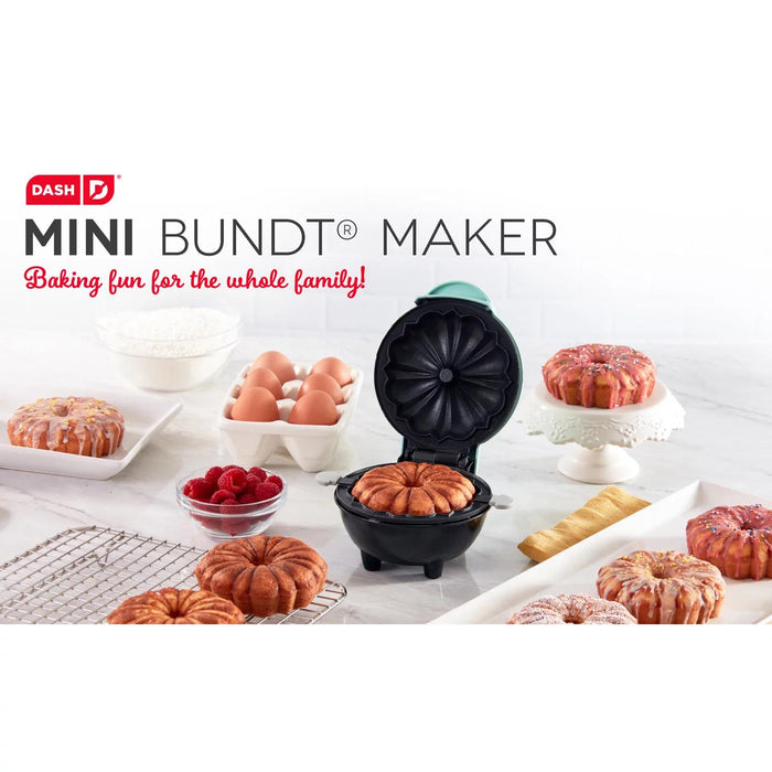 DASH Mini Bundt Cake Maker Machine for Kid-Friendly Breakfast, Snacks, Desserts and More with Non-stick Surface