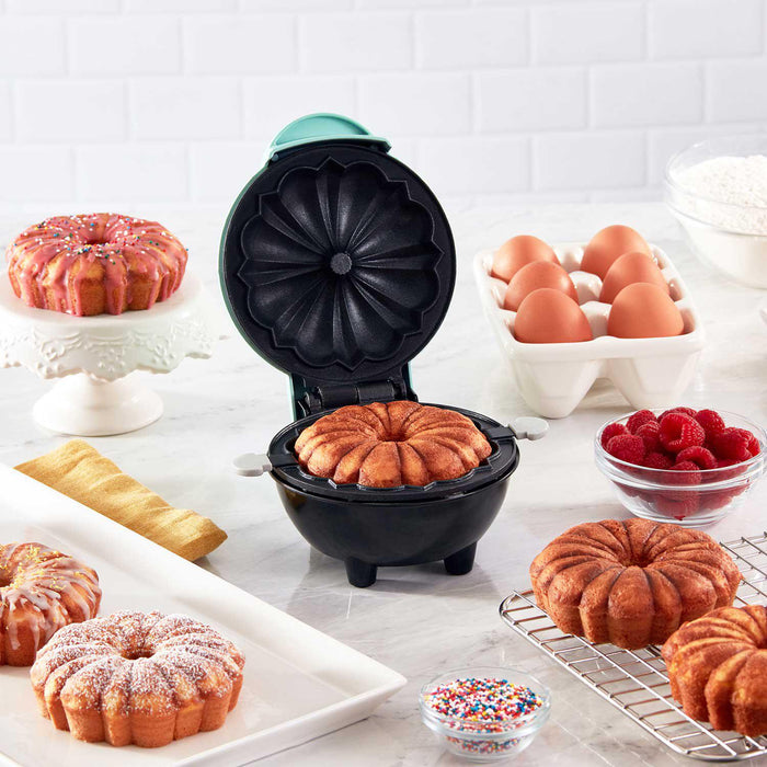DASH Mini Bundt Cake Maker Machine for Kid-Friendly Breakfast, Snacks, Desserts and More with Non-stick Surface